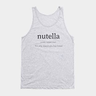 Nutella definition, dictionary art print on new t-shirts Tank Top